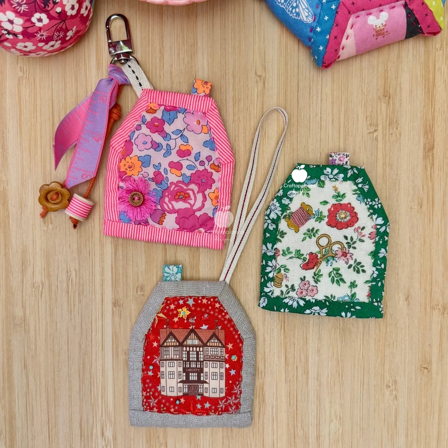 SweetHaus PDF Pattern: Quilt-as-you-go - Bag Charm | Christmas Ornament | Needle Nest