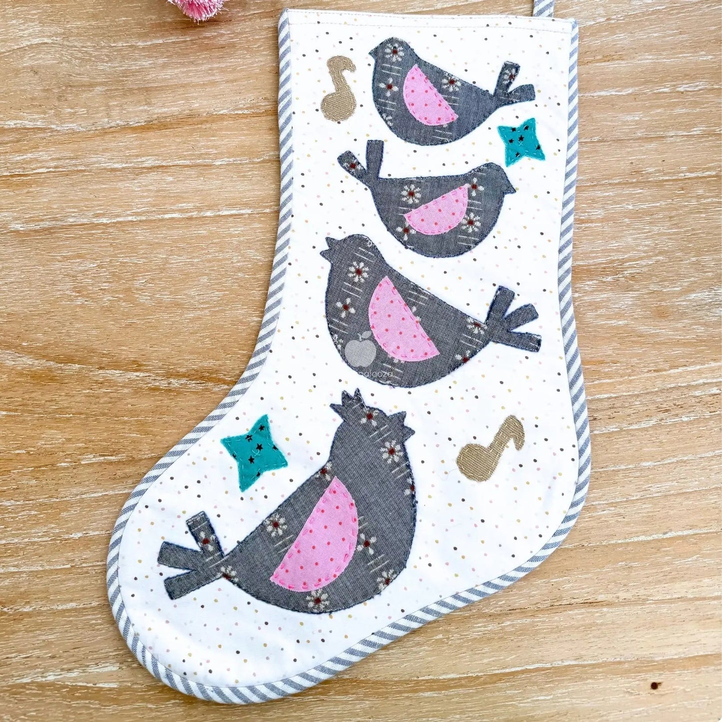 Four Calling Birds Stocking PDF Pattern – 12 Days Stocking Series 1Craftapalooza DesignsPDF Pattern