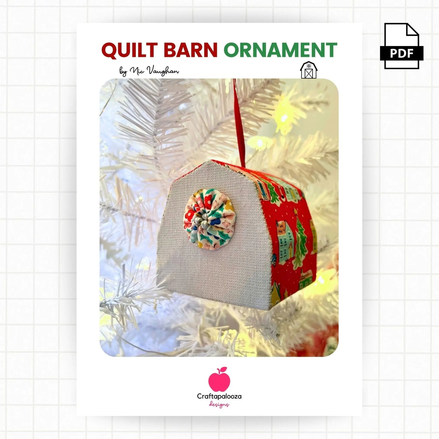 Quilt Barn Ornament PatternCraftapalooza DesignsPDF Pattern