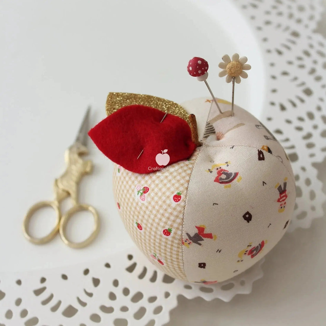 How to Make the Perfect Apple Pincushion - Craftapalooza Designs