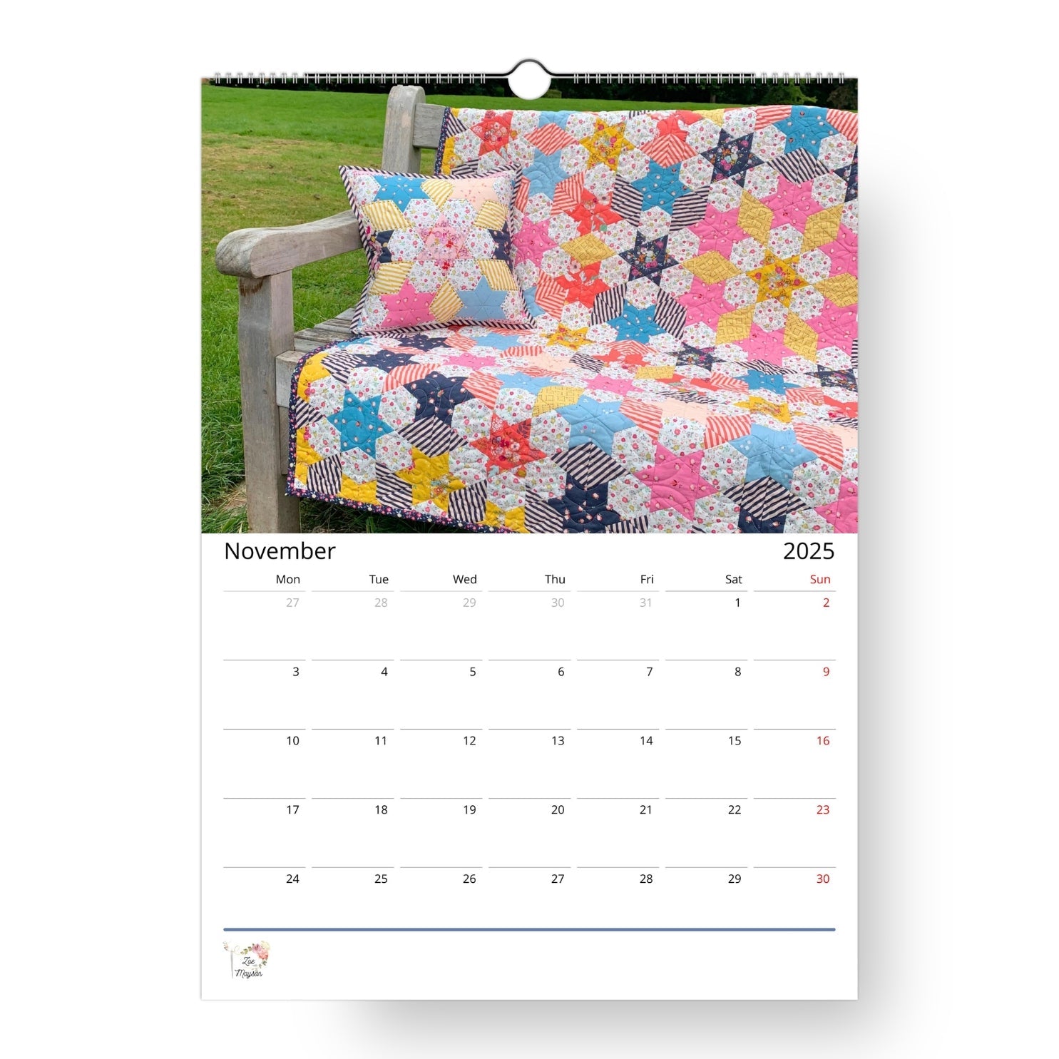 2025 Patchwork Calendar - Rest of WorldCraftapalooza DesignsPrint Material