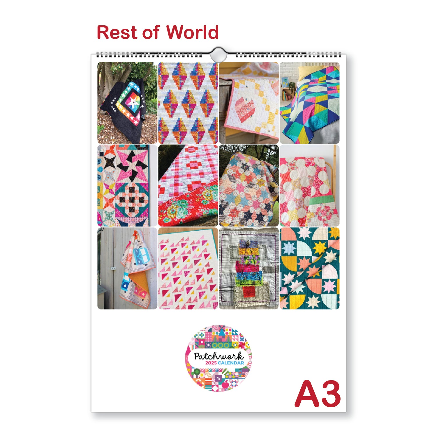 2025 Patchwork Calendar - Rest of World