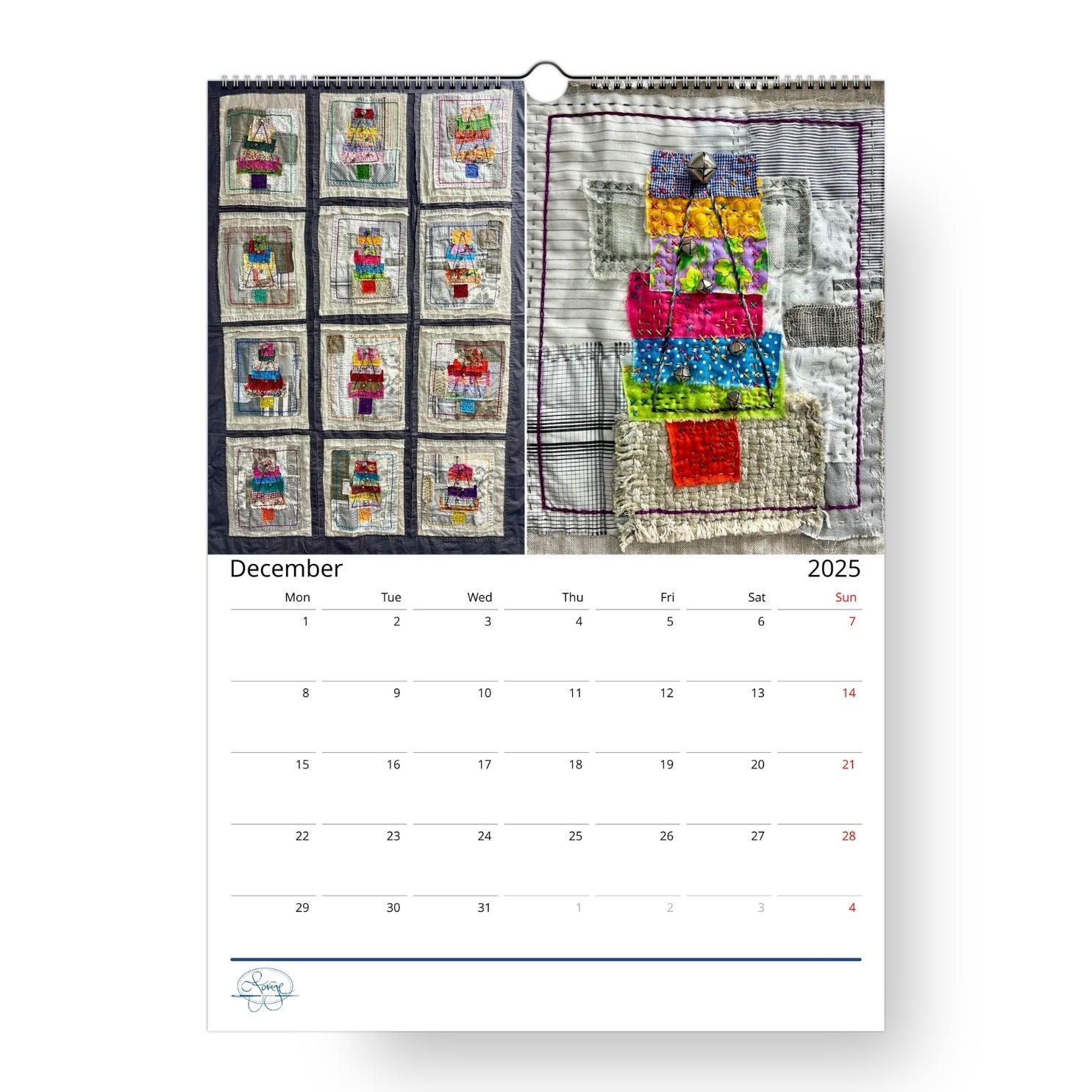 2025 Patchwork Calendar - Rest of World