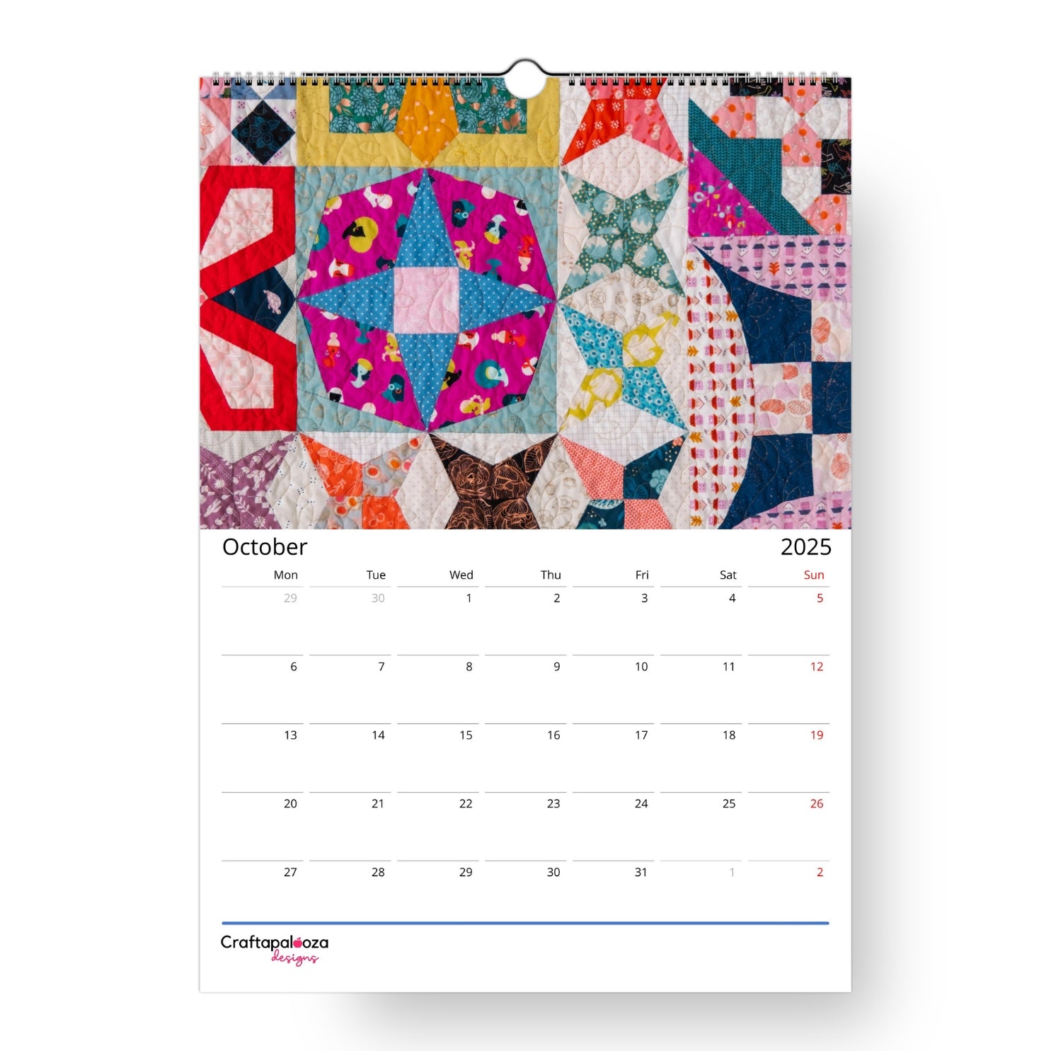 2025 Patchwork Calendar - Rest of World