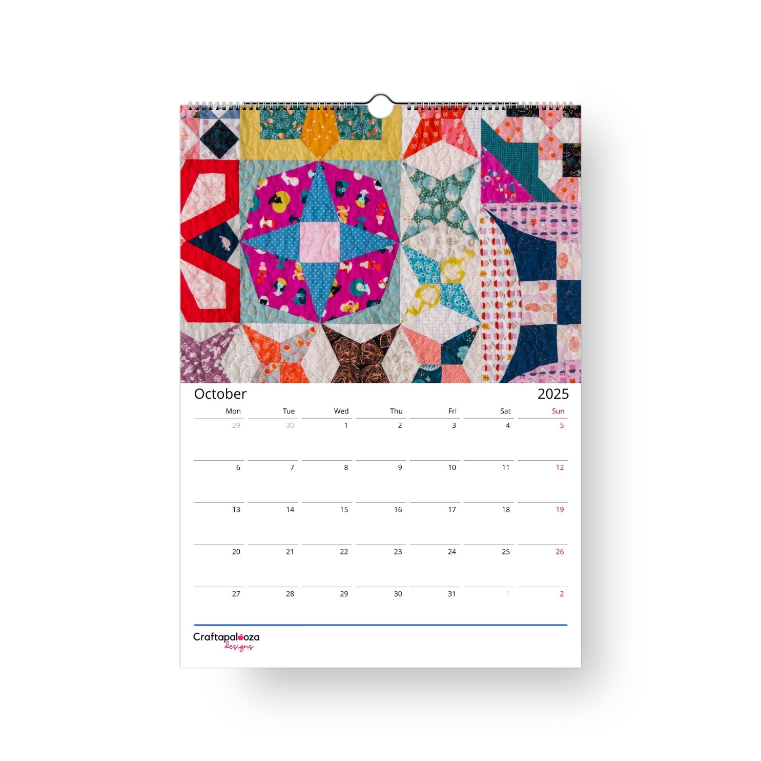 2025 Patchwork Calendar - Rest of World