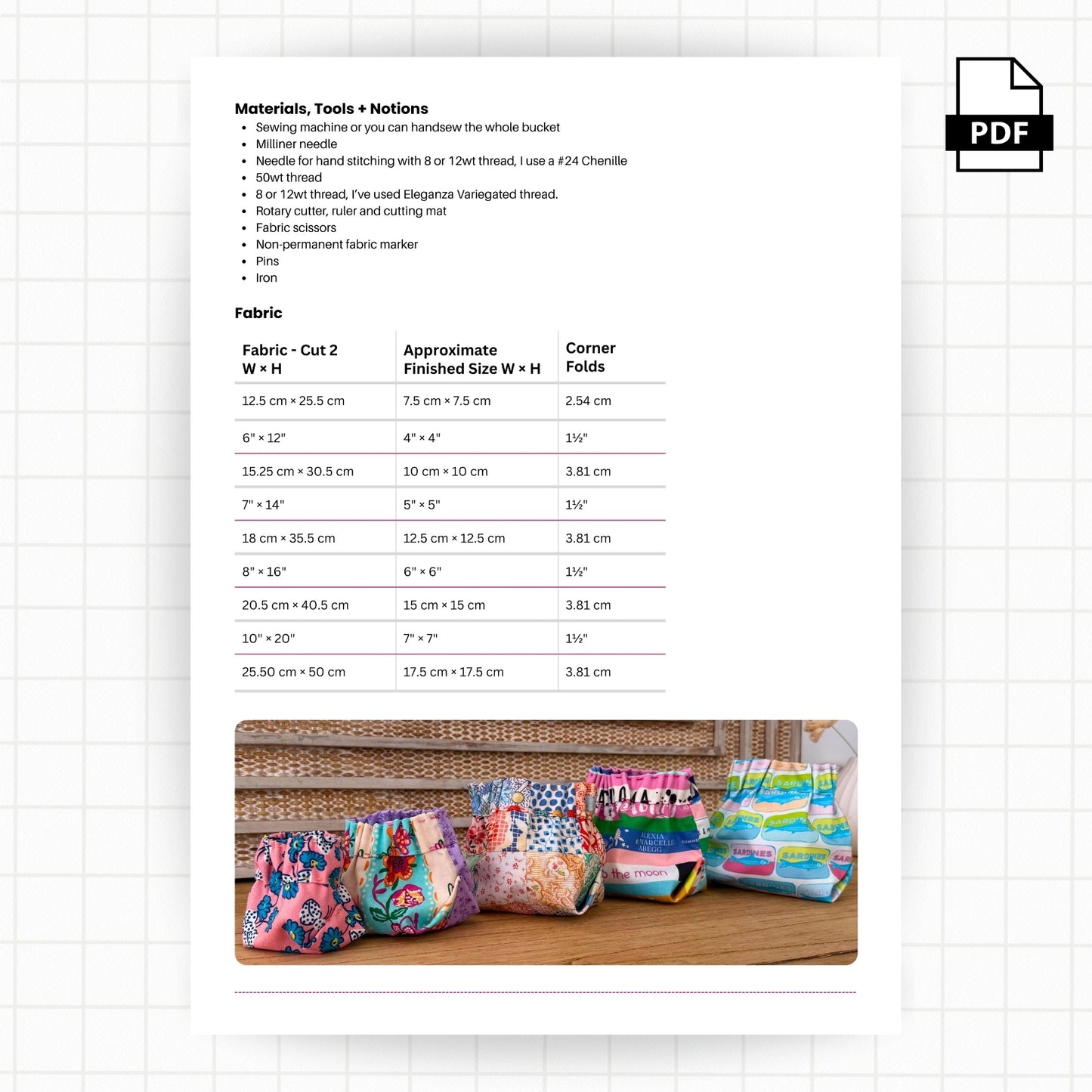 Lil' Scrap Bucket - thread and scrap fabric catcher