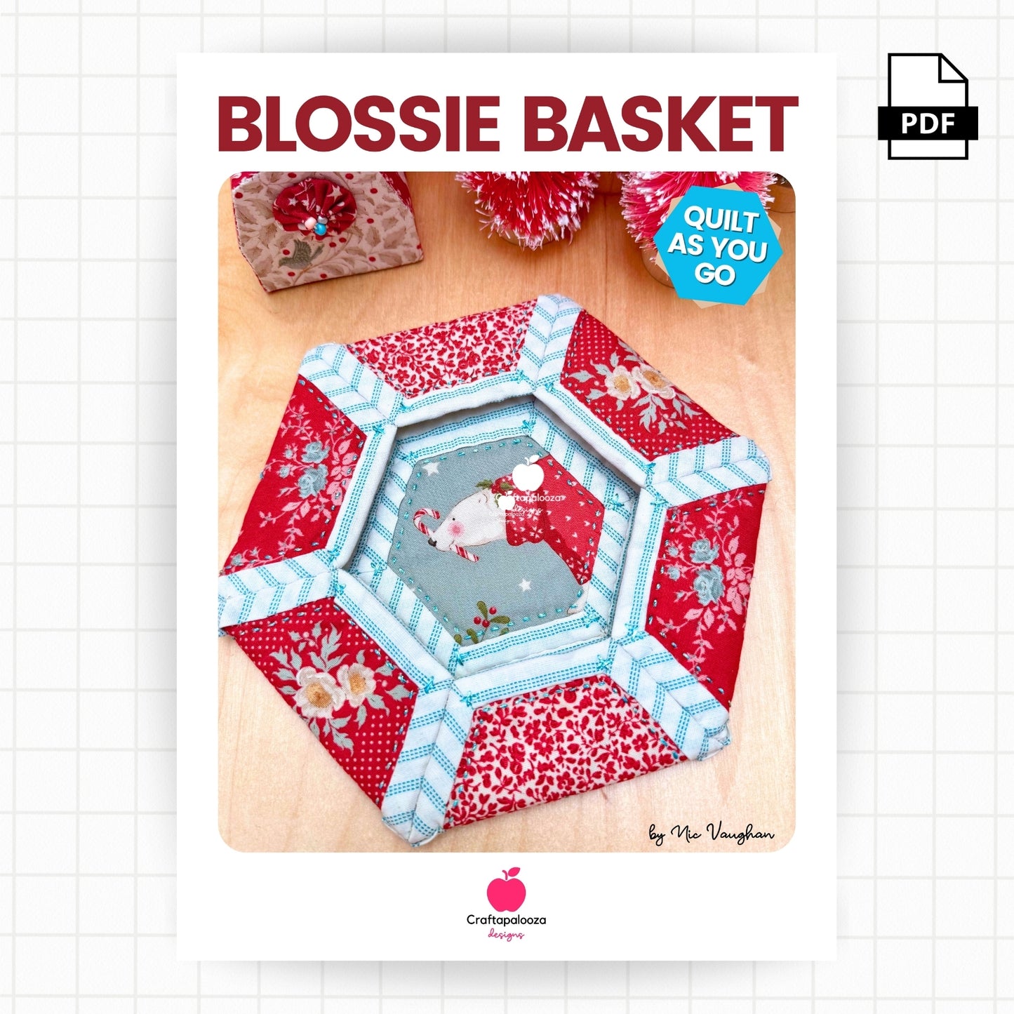 Blossie Basket PDF Pattern - Merry Little Christmas