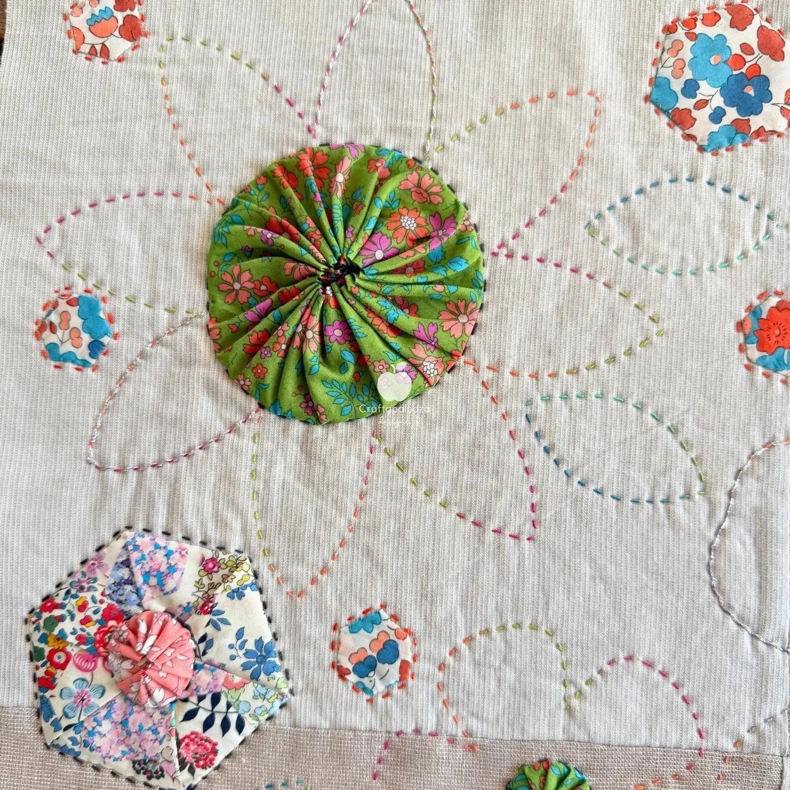 Florafield Pillow PDF Pattern (20in x 20in/50cm x 50cm) 