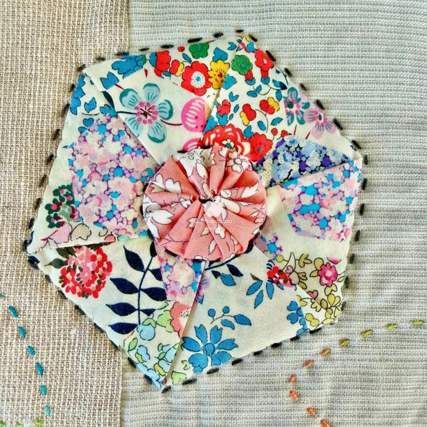 Florafield Pillow PDF Pattern (20in x 20in/50cm x 50cm) 