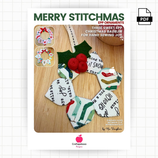 Merry Stitchmas EPP Ornament PDF Pattern