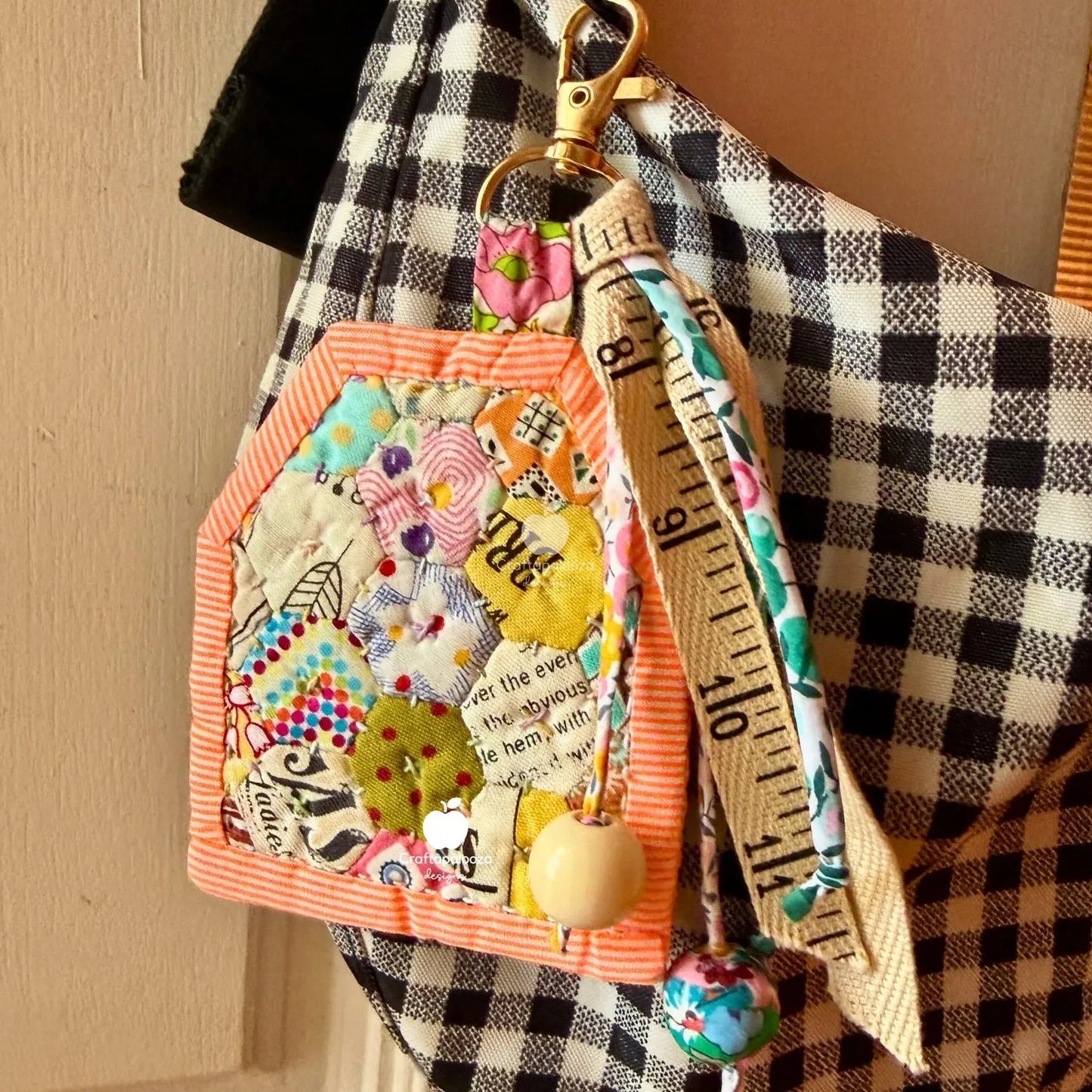 SweetHaus PDF Pattern: Quilt-as-you-go - Bag Charm | Christmas Ornament | Needle Nest
