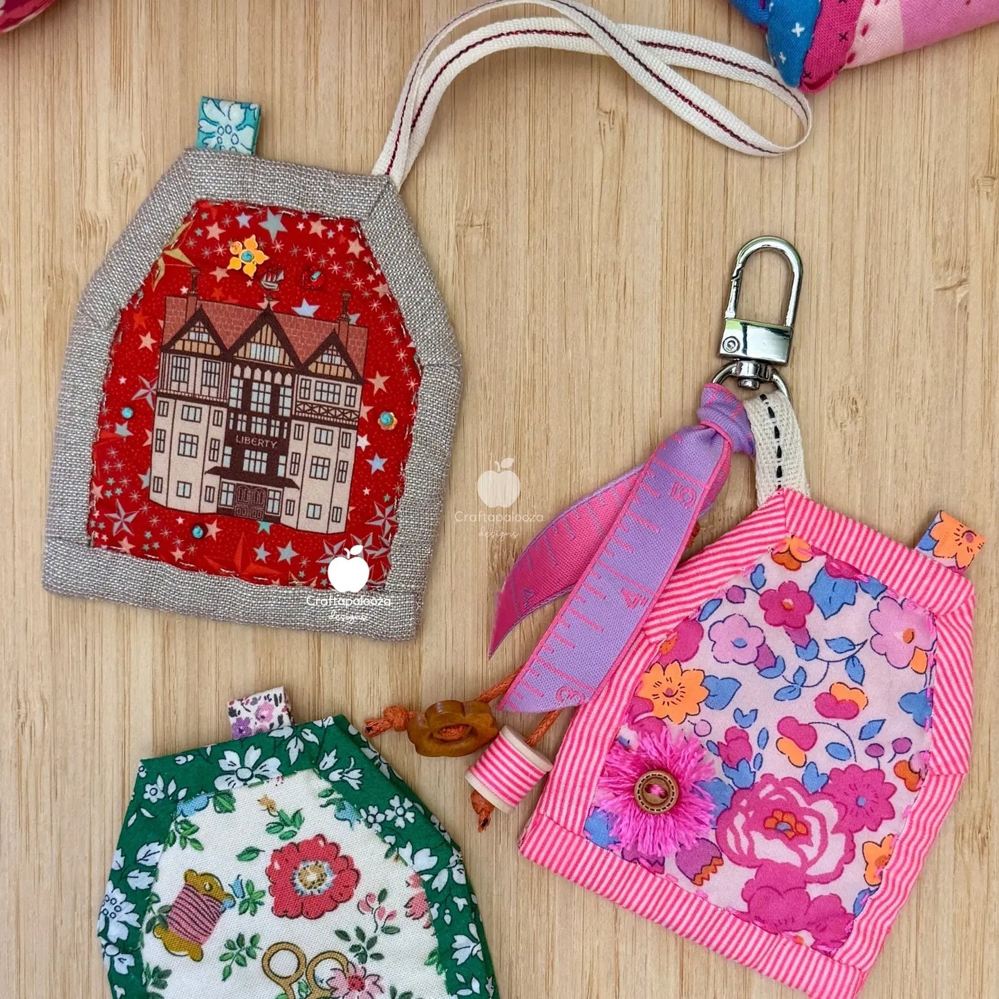 SweetHaus PDF Pattern: Quilt-as-you-go - Bag Charm | Christmas Ornament | Needle Nest