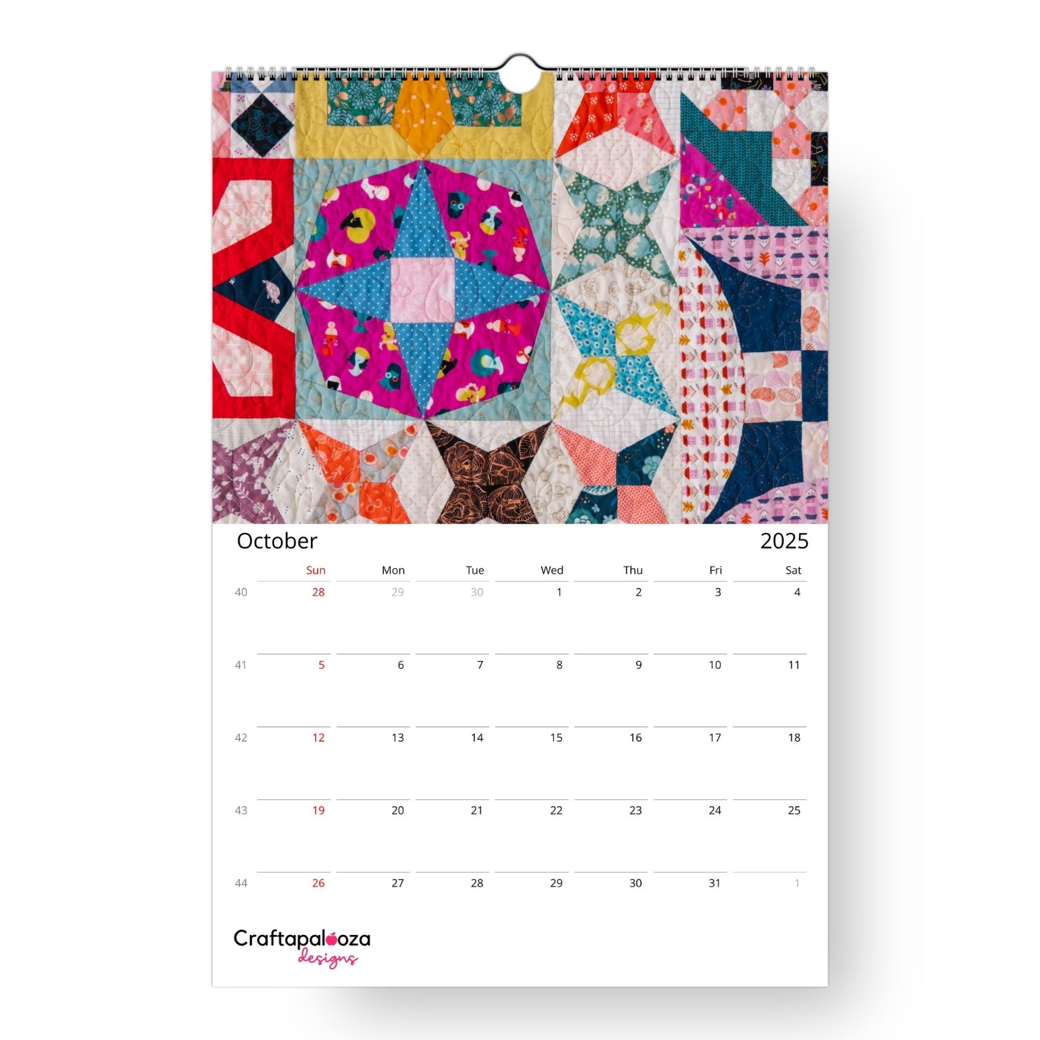 2025 Patchwork Calendar (US & CA)