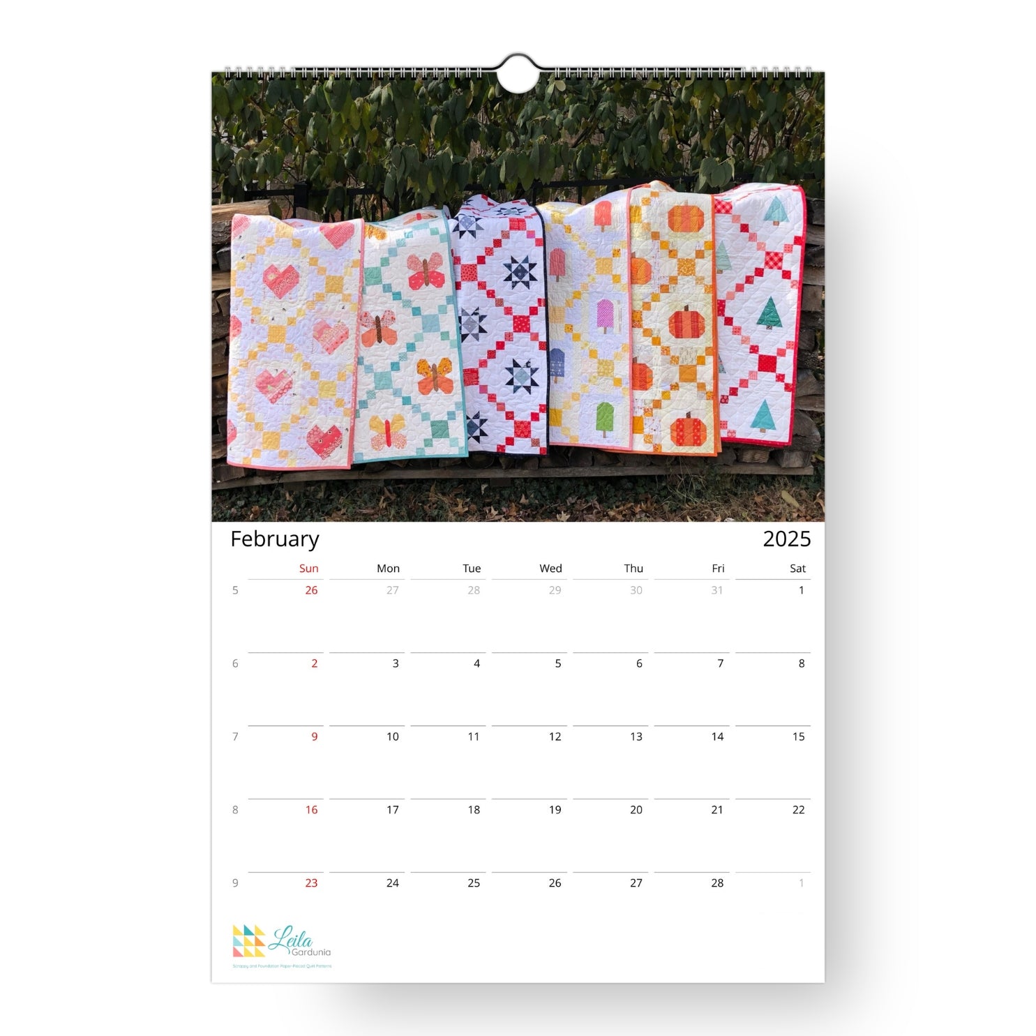 2025 Patchwork Calendar (US & CA)