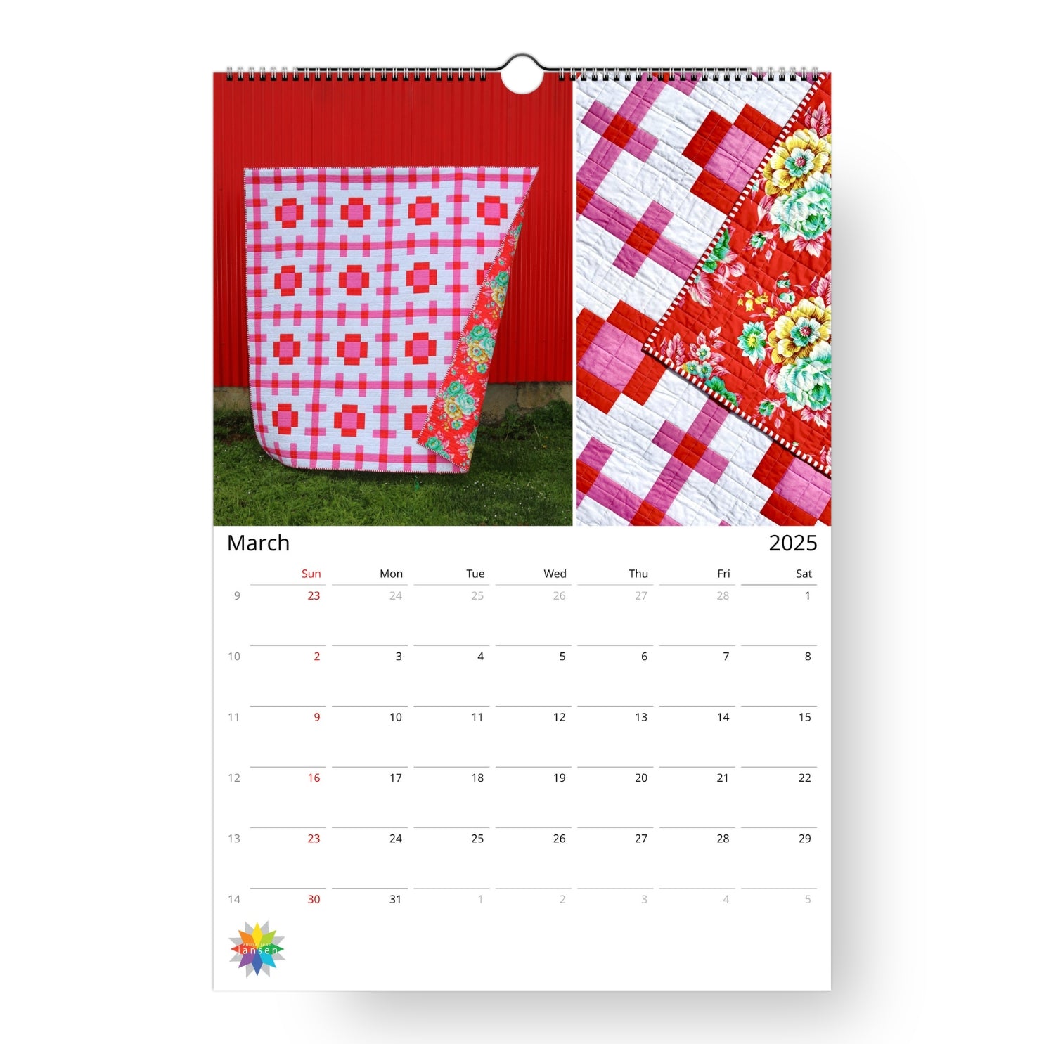 2025 Patchwork Calendar (US & CA)