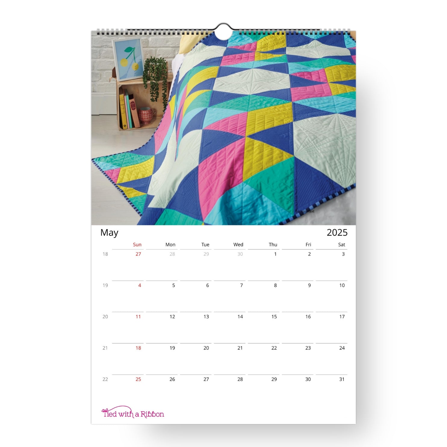 2025 Patchwork Calendar (US & CA)