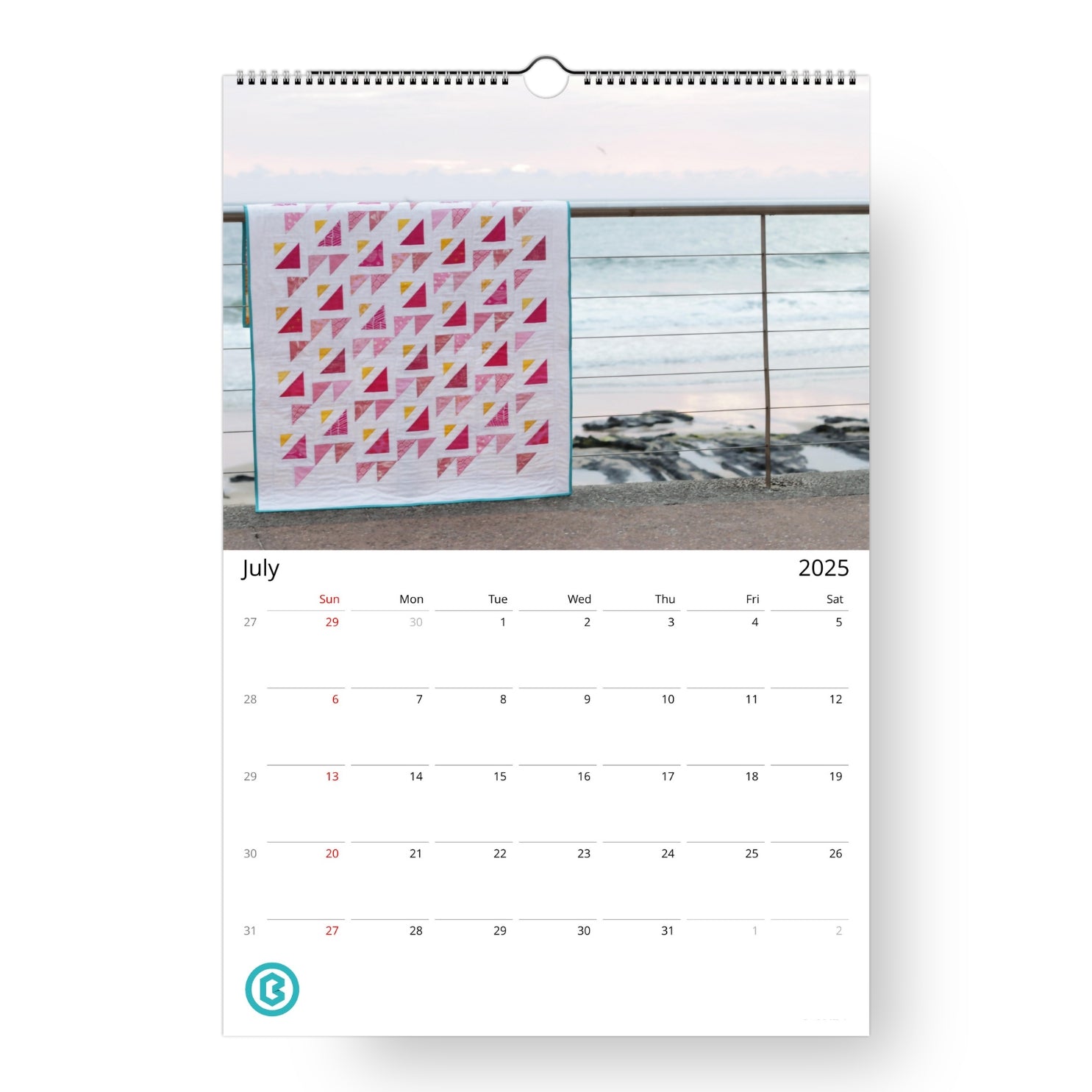 2025 Patchwork Calendar (US & CA)