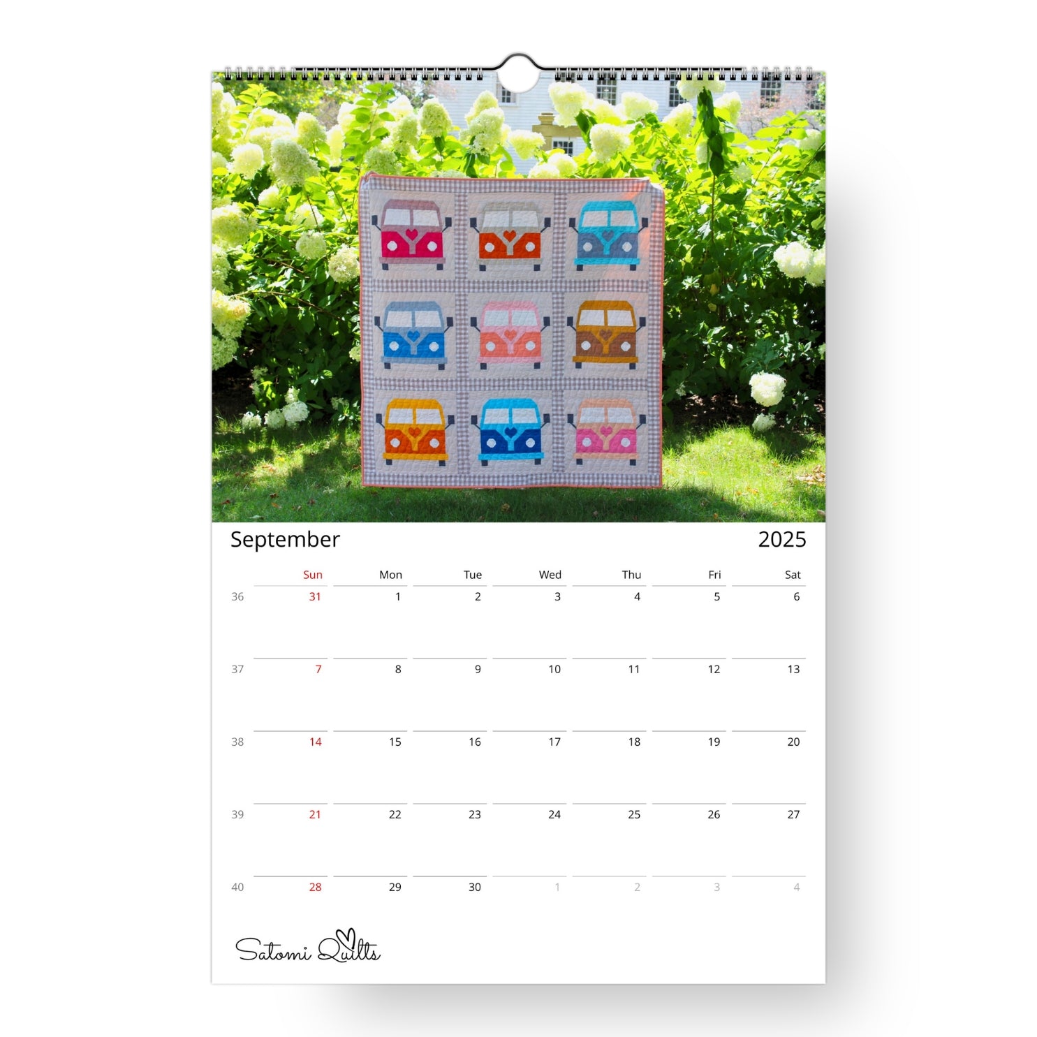 2025 Patchwork Calendar (US & CA)