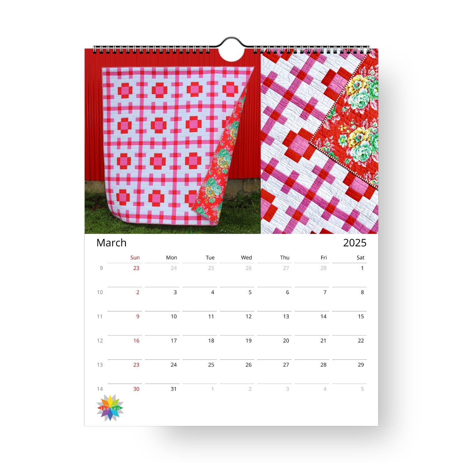 2025 Patchwork Calendar (US & CA)