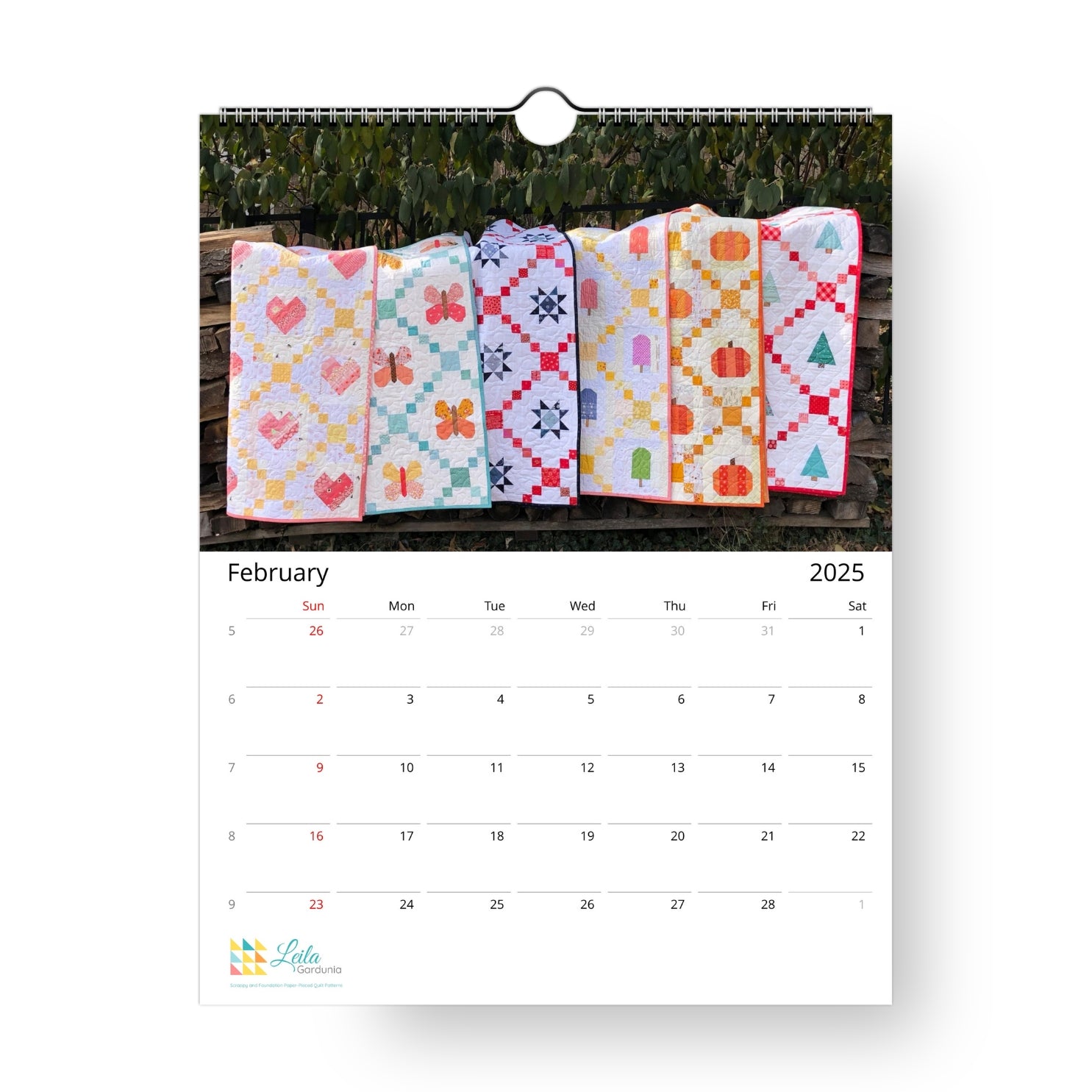 2025 Patchwork Calendar (US & CA)