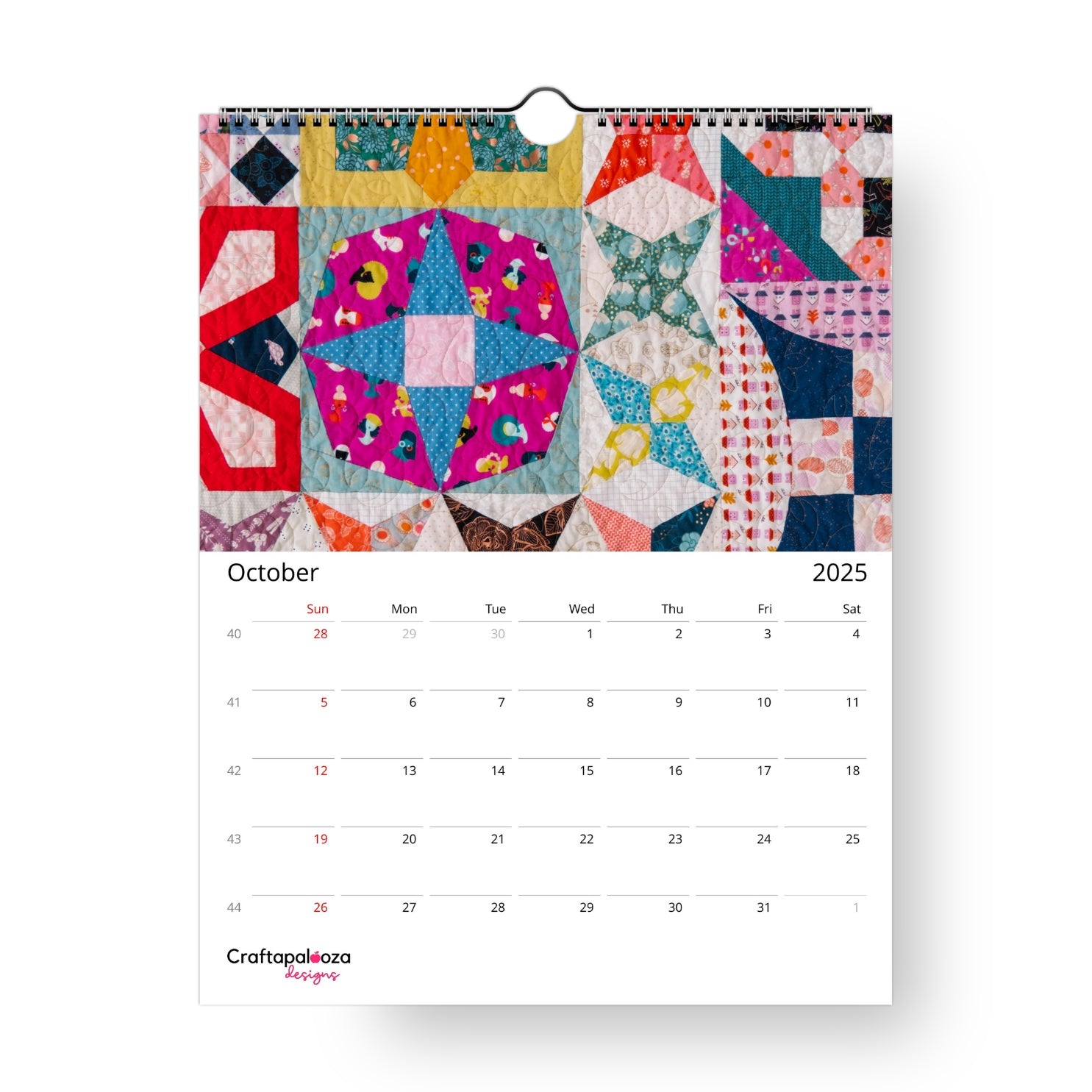 2025 Patchwork Calendar (US & CA)