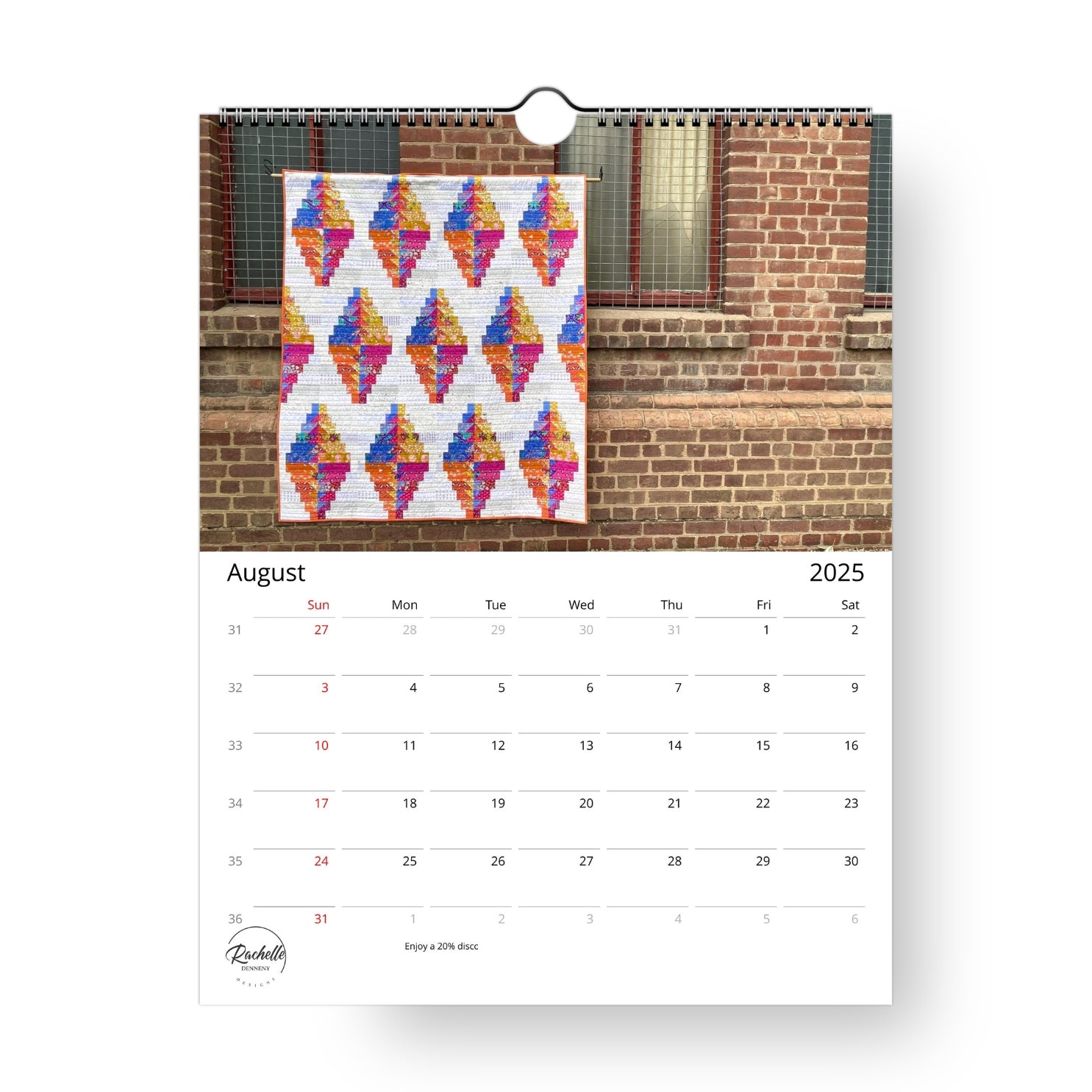 2025 Patchwork Calendar (US & CA)