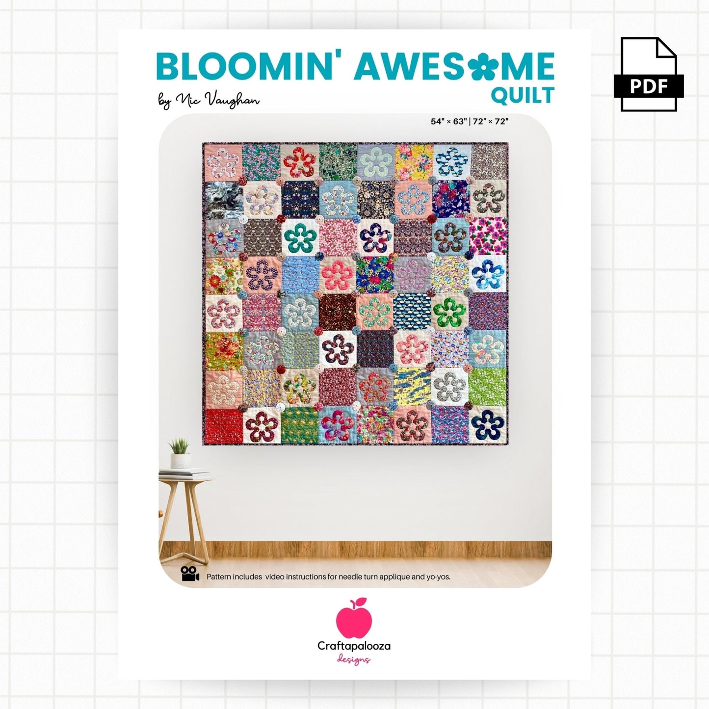 Bloomin Quilt SeriesCraftapalooza DesignsPDF Pattern