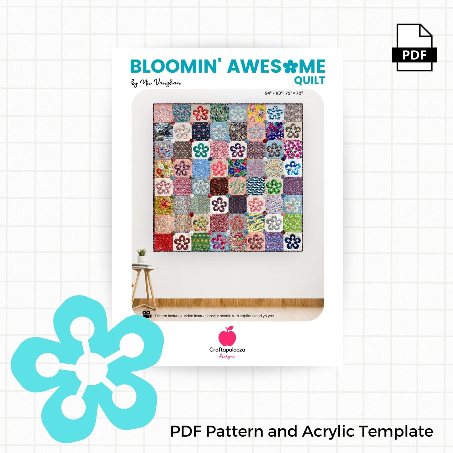 Bloomin Quilt SeriesCraftapalooza DesignsPDF Pattern