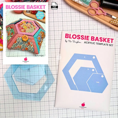 Blossie Basket PDF Pattern (Quilt as you go)Craftapalooza DesignsPDF Pattern