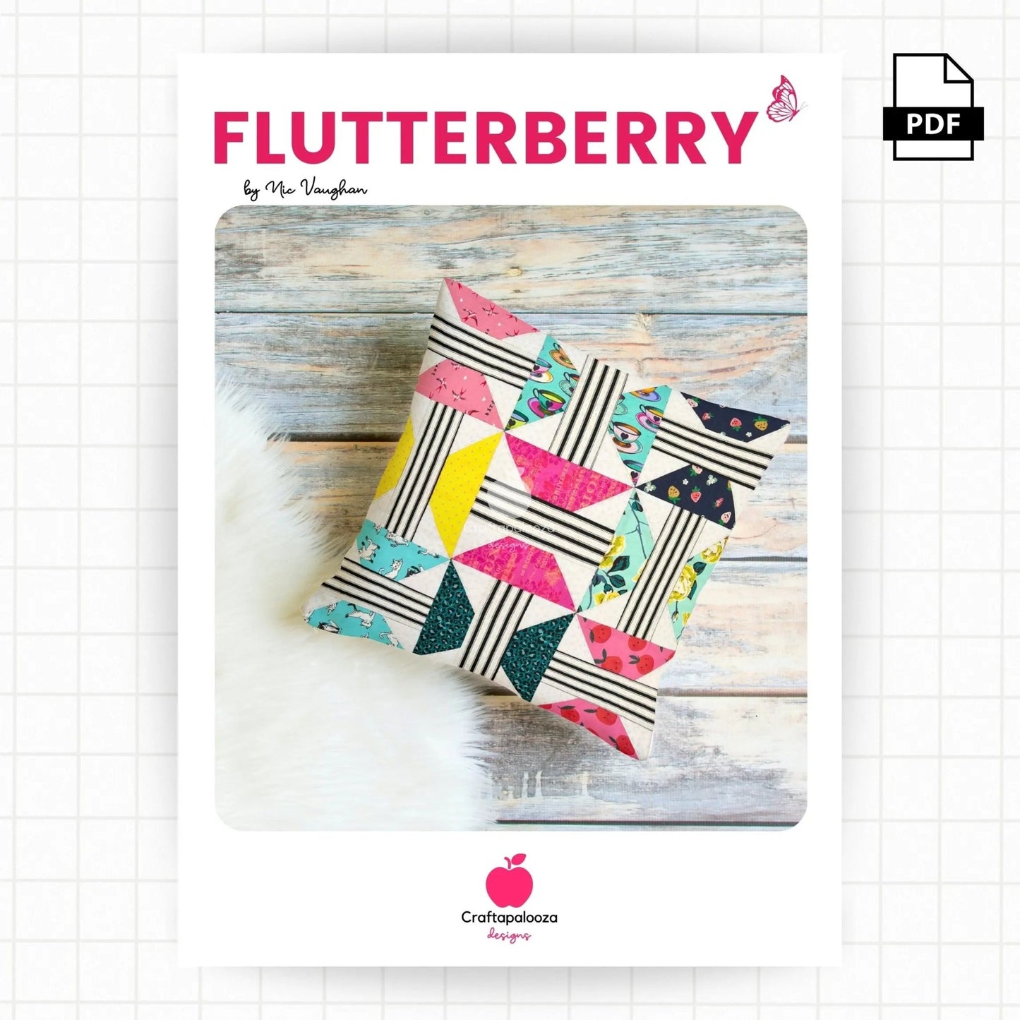 Flutterberry Quilt: PDF PatternCraftapalooza DesignsPDF Pattern