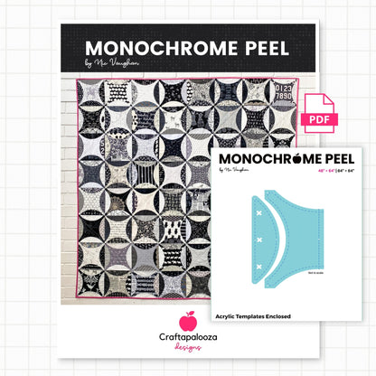 Monochrome Peel Quilt PDF PatternCraftapalooza DesignsPDF Pattern