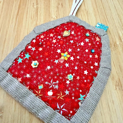 SweetHaus PDF Pattern: Quilt - as - you - go - Bag Charm | Christmas Ornament | Needle BookCraftapalooza DesignsPDF Pattern