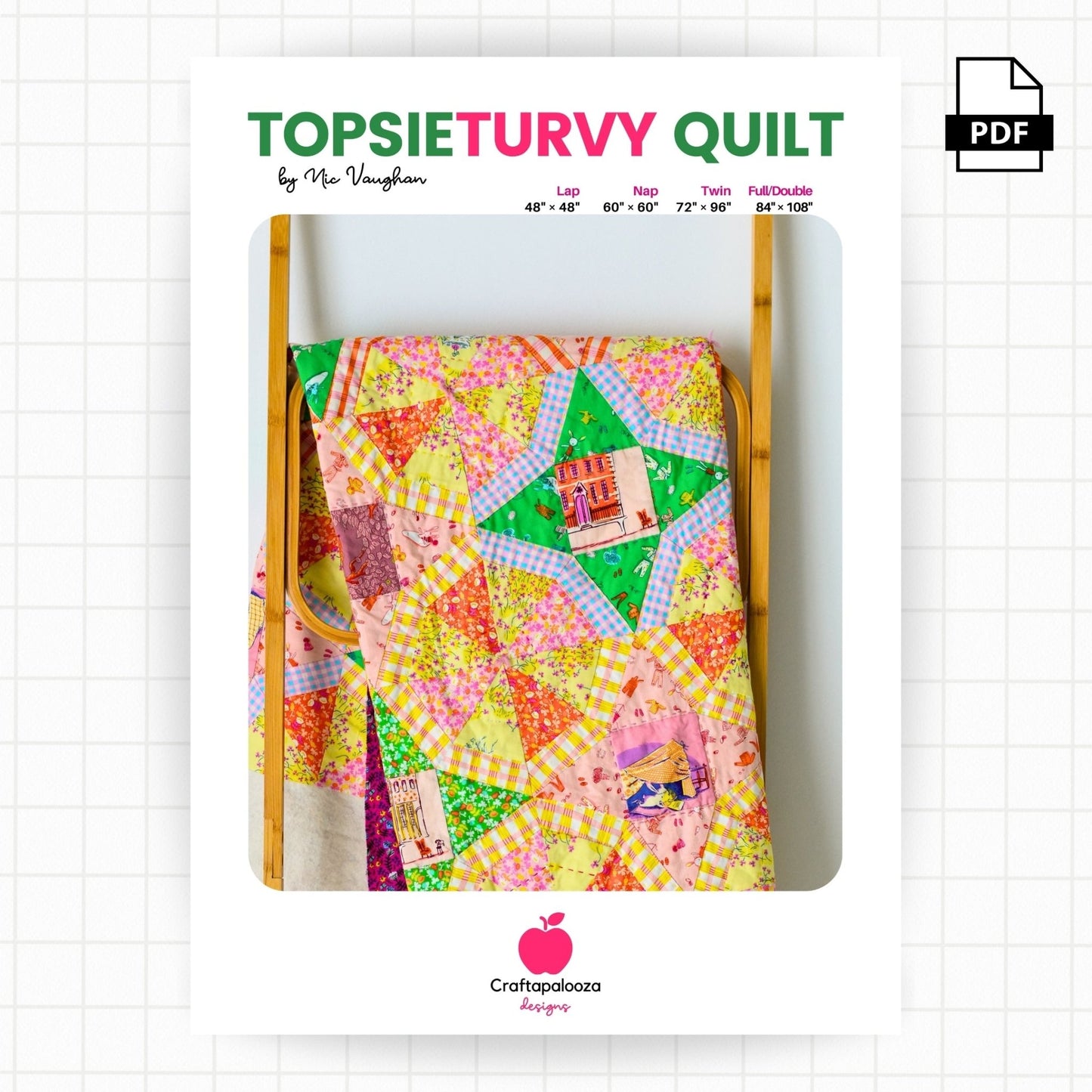 Topsieturvy Quilt PatternCraftapalooza DesignsPDF Pattern